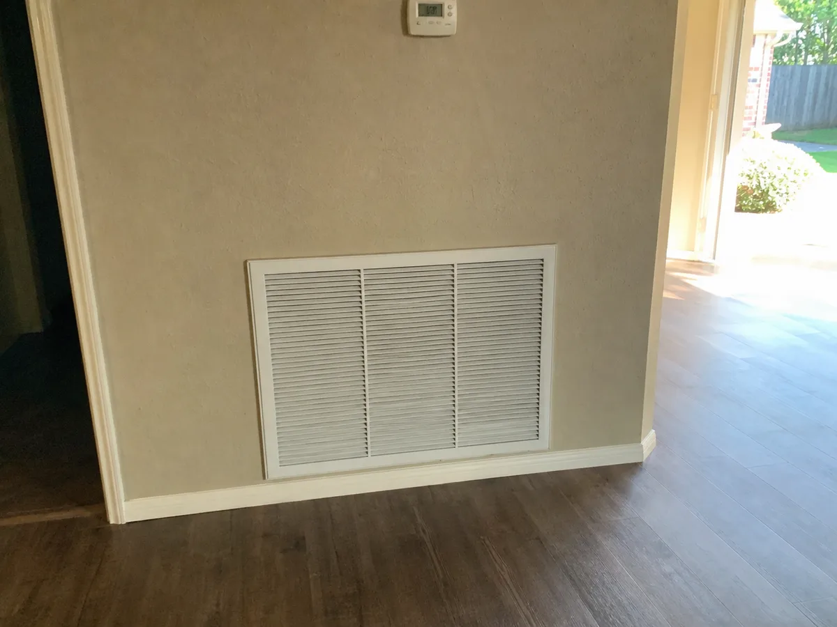 Freshly cleaned vent back in place — completed job in Lenexa, KS